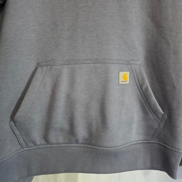 Carhartt Hoodie Womens S Blue Gray Good Relaxed Fit Graphic Sleeve Workwear - Picture 2 of 11